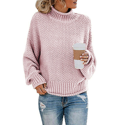 Eleganter Pullover mit kleinem Rollkragen