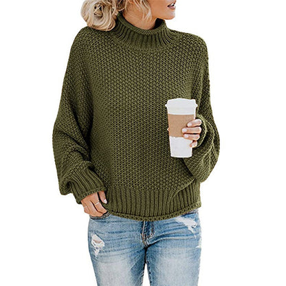 Eleganter Pullover mit kleinem Rollkragen