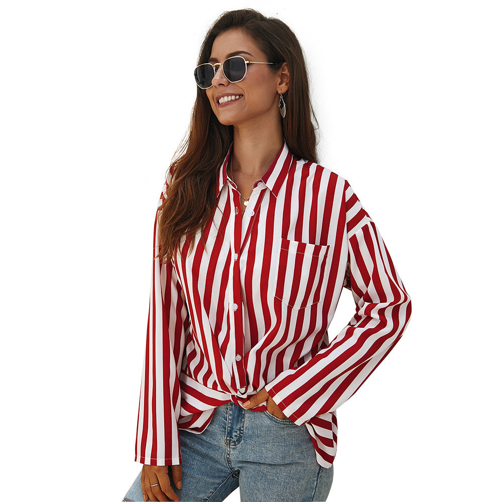 Striped trendy blouse