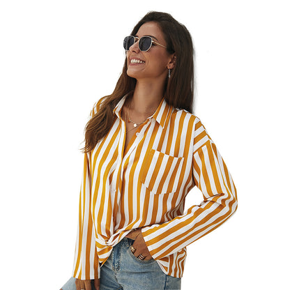 Striped trendy blouse