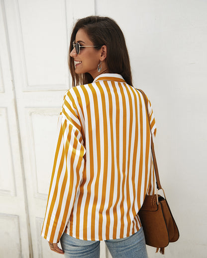 Striped trendy blouse