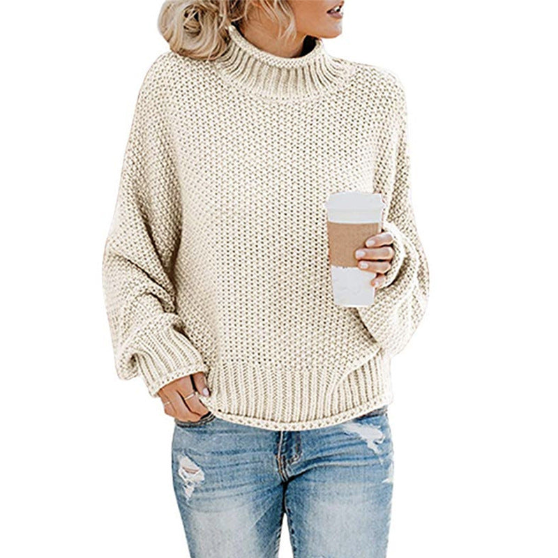 Eleganter Pullover mit kleinem Rollkragen