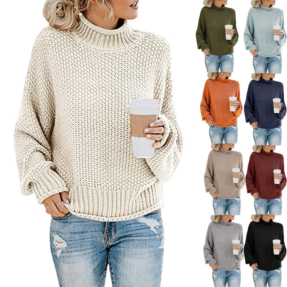 Eleganter Pullover mit kleinem Rollkragen