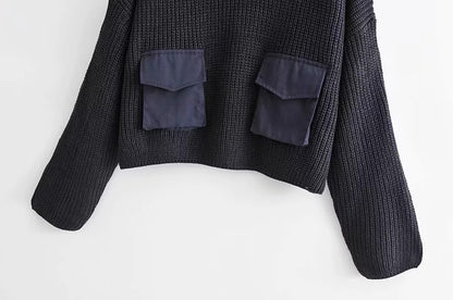 Trendiger Sweater mit Taschen