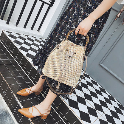 Bamboo boho style handbag