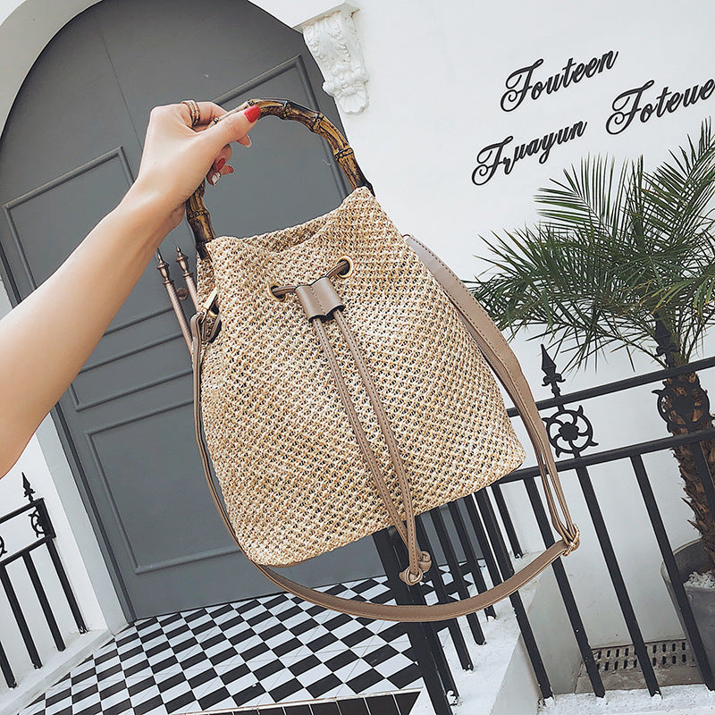 Bamboo boho style handbag