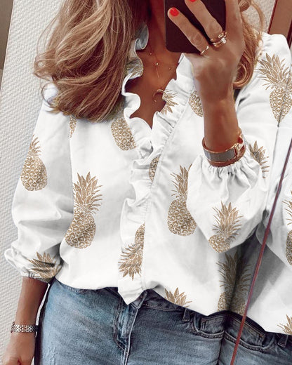 Romantic ruffle blouse