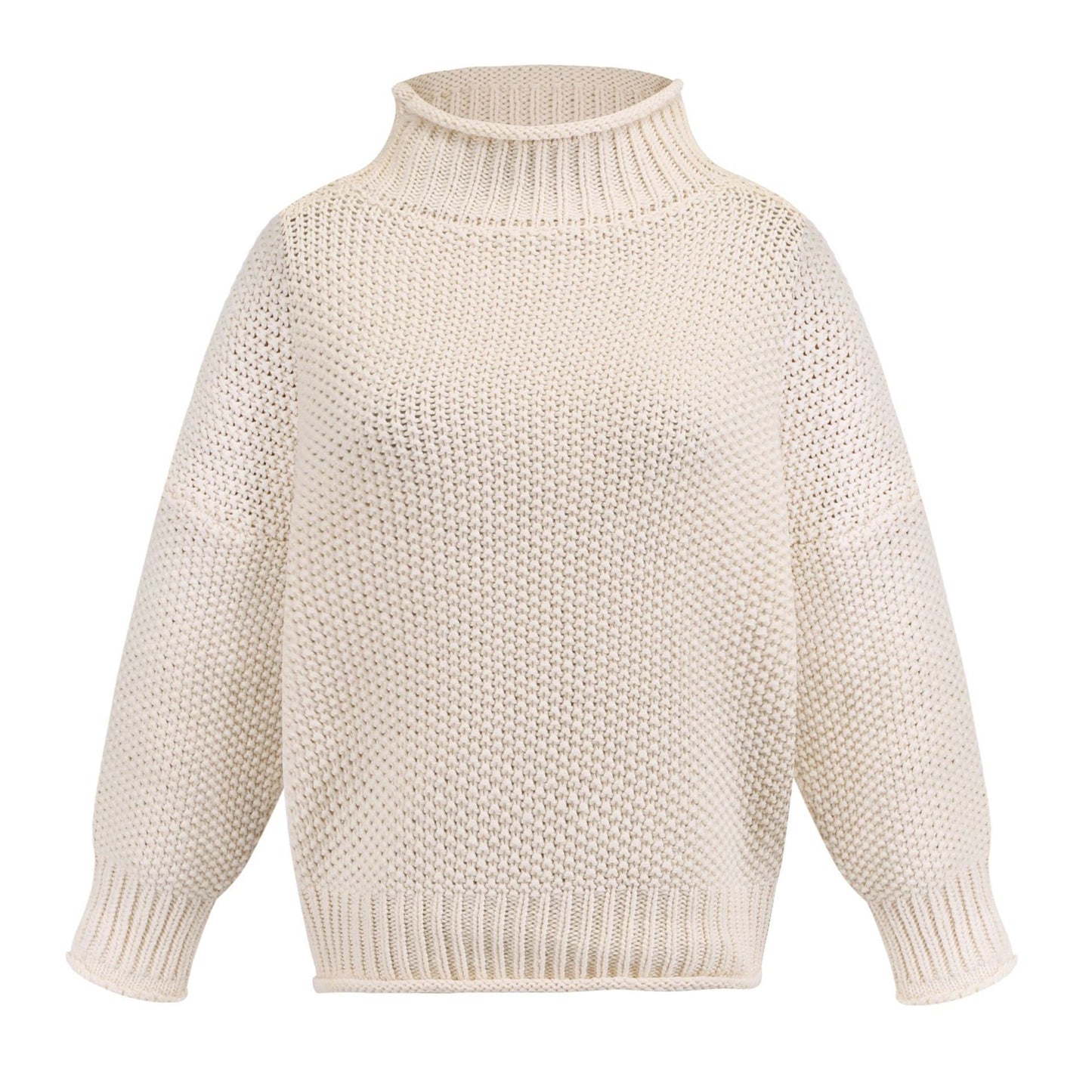 Eleganter Pullover mit kleinem Rollkragen