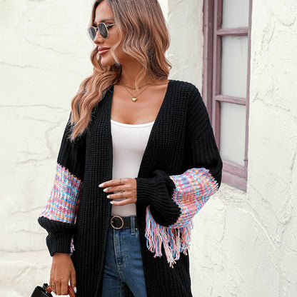 Super schicke Strickjacke im Boho-Stil