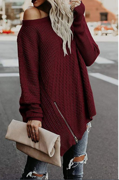 Asimetric-trendy sweater