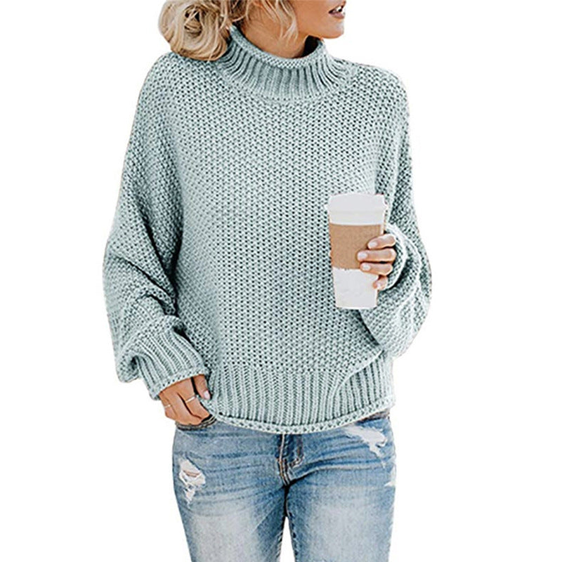 Eleganter Pullover mit kleinem Rollkragen