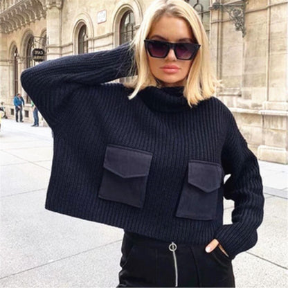 Trendiger Sweater mit Taschen