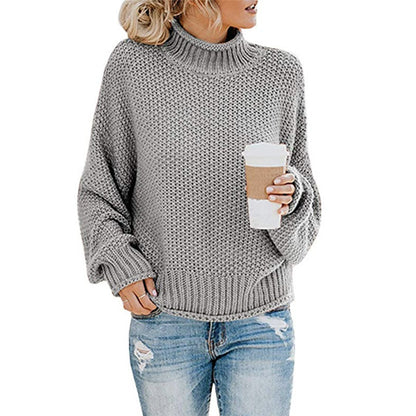 Eleganter Pullover mit kleinem Rollkragen