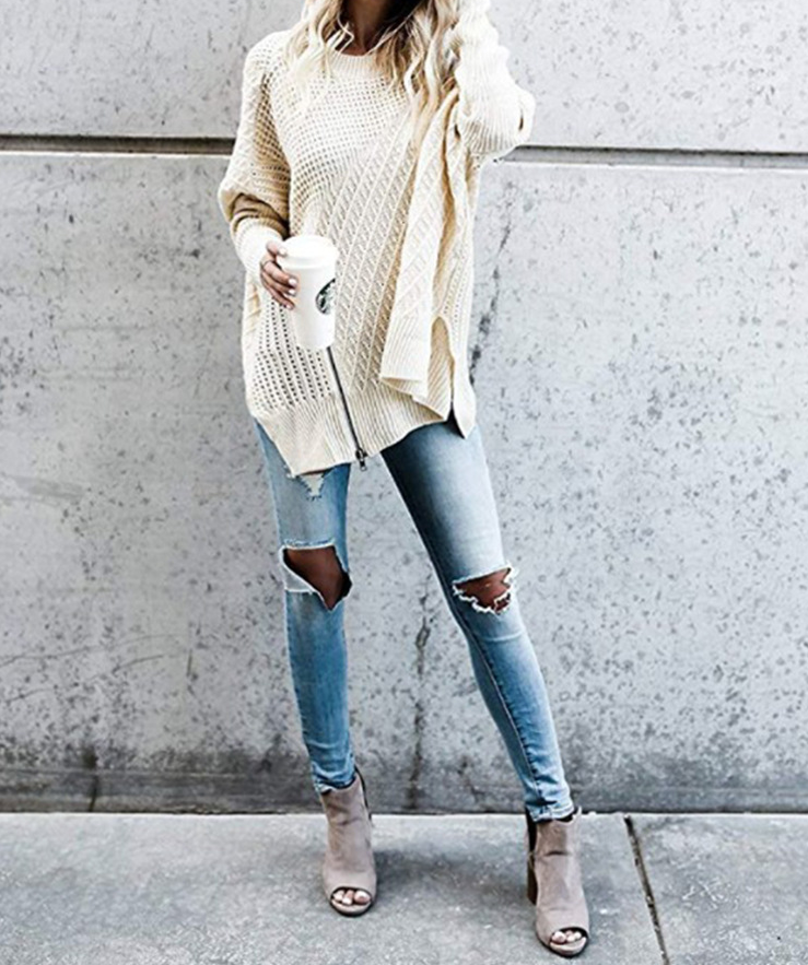 Asimetric-trendy sweater