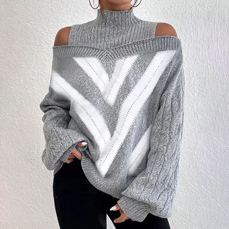 Trendy off-the-shoulder sweater