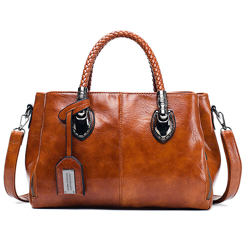 Vintage-Handtasche mit Wachseffekt