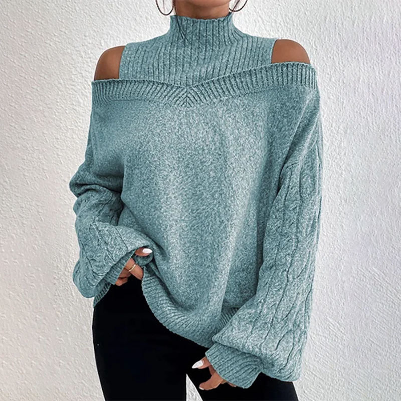 Trendy off-the-shoulder sweater