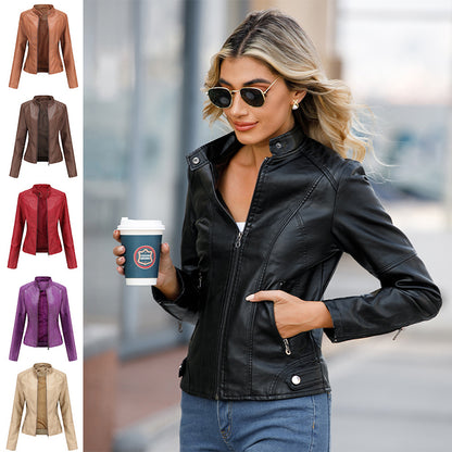 Trendy leather jacket