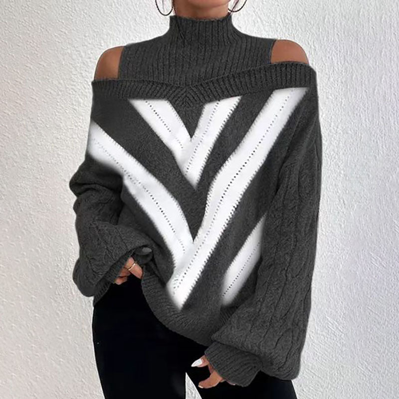 Trendy off-the-shoulder sweater