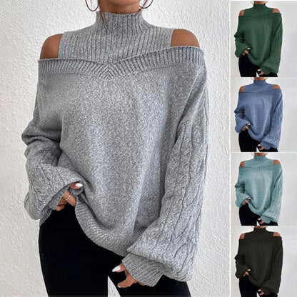 Trendy off-the-shoulder sweater