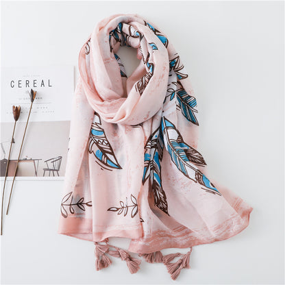 Boho scarf with Federe motif